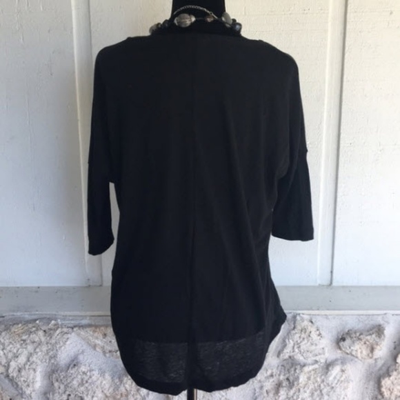 DONATED Cotton On black dolmen 3/4 sleeve top - Picture 5 of 8